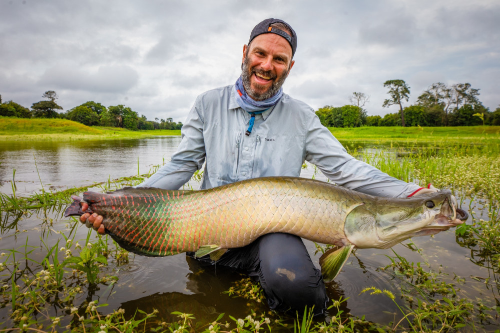 Peraruko Fish Giant Arapaima Fly Fishing in Amazon | Pirarucú Lodge