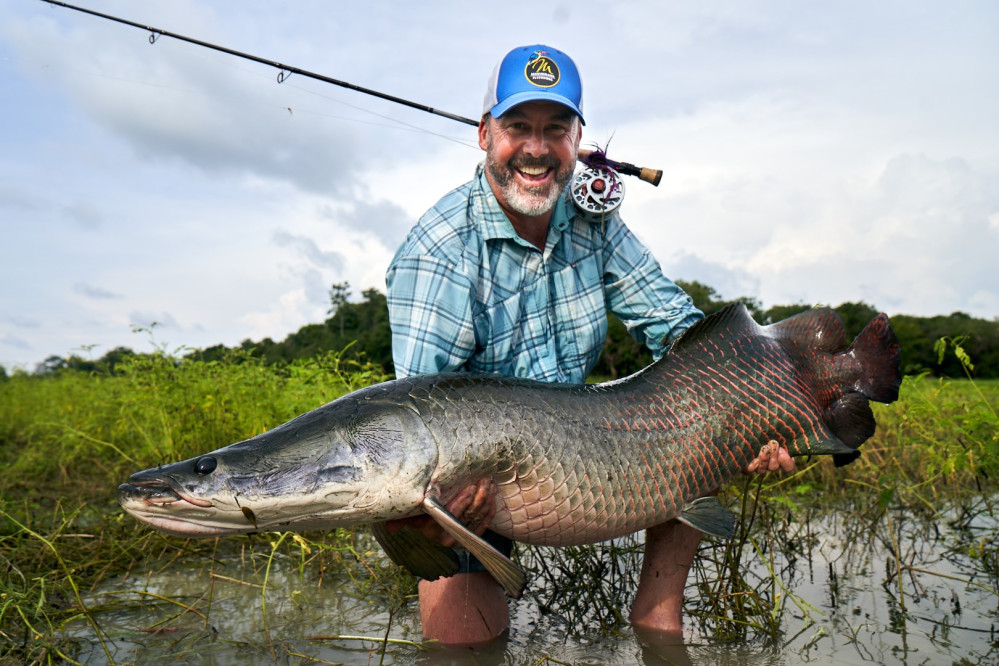 Pirun Fish Giant Arapaima Fly Fishing in Amazon | Pirarucú Lodge